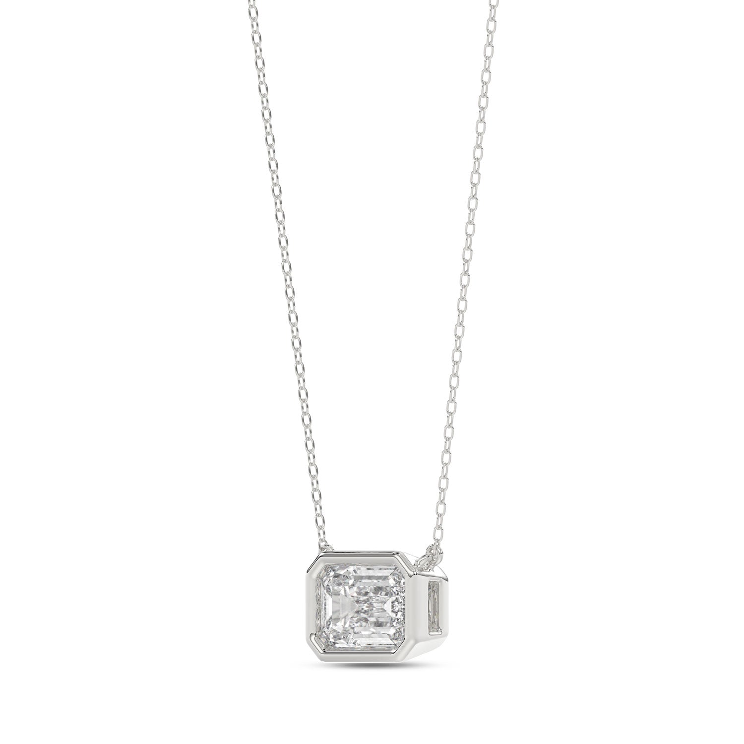 Brilliant Cut Emerald Diamond Pendant With chain - PD06