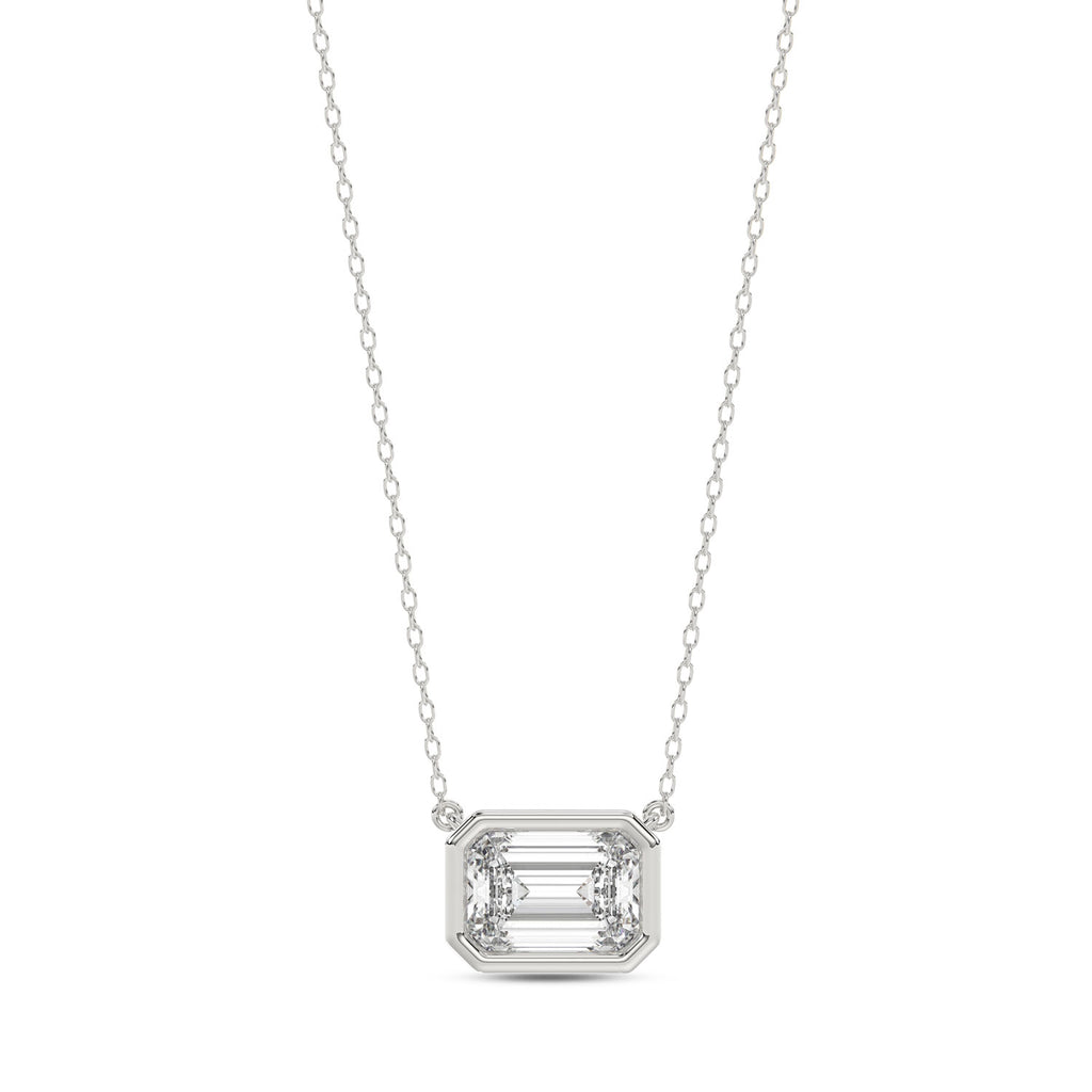 Brilliant Cut Emerald Diamond Pendant With chain - PD06