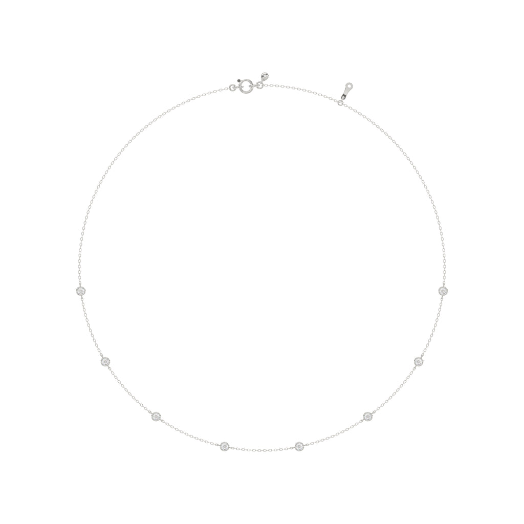Round Natural Diamond Necklace - PD20
