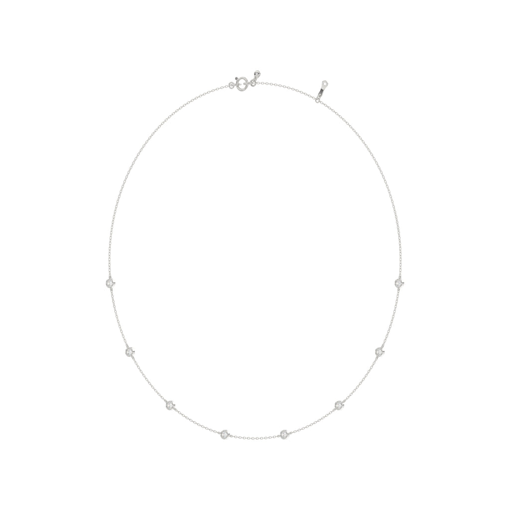 Round Natural Diamond Necklace - PD20