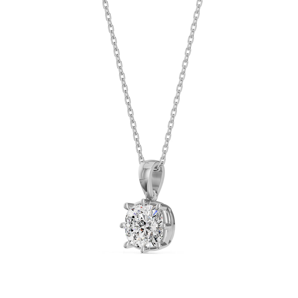 Old Cut Diamond Pendant With Chain - PD19