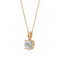 Old Cut Diamond Pendant With Chain - PD19