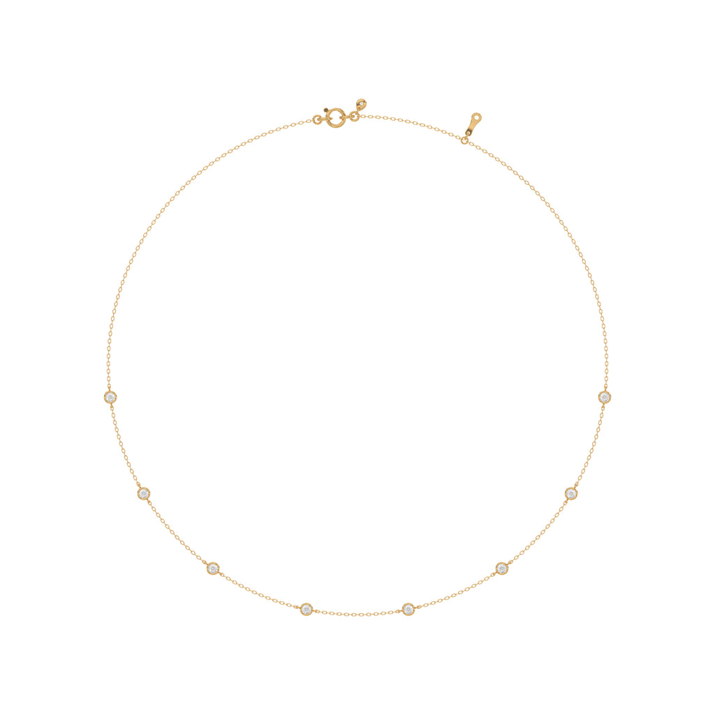 Round Natural Diamond Necklace - PD20
