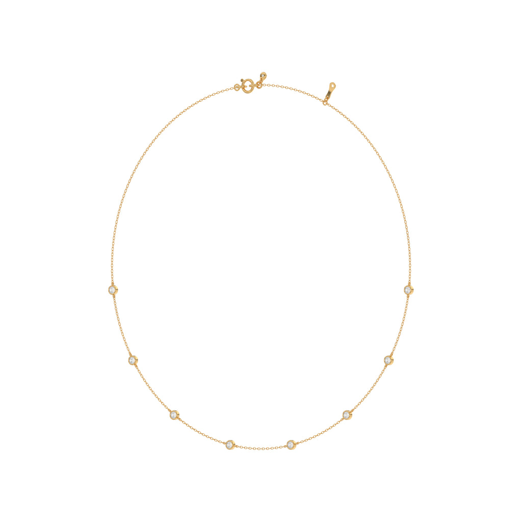 Round Natural Diamond Necklace - PD20