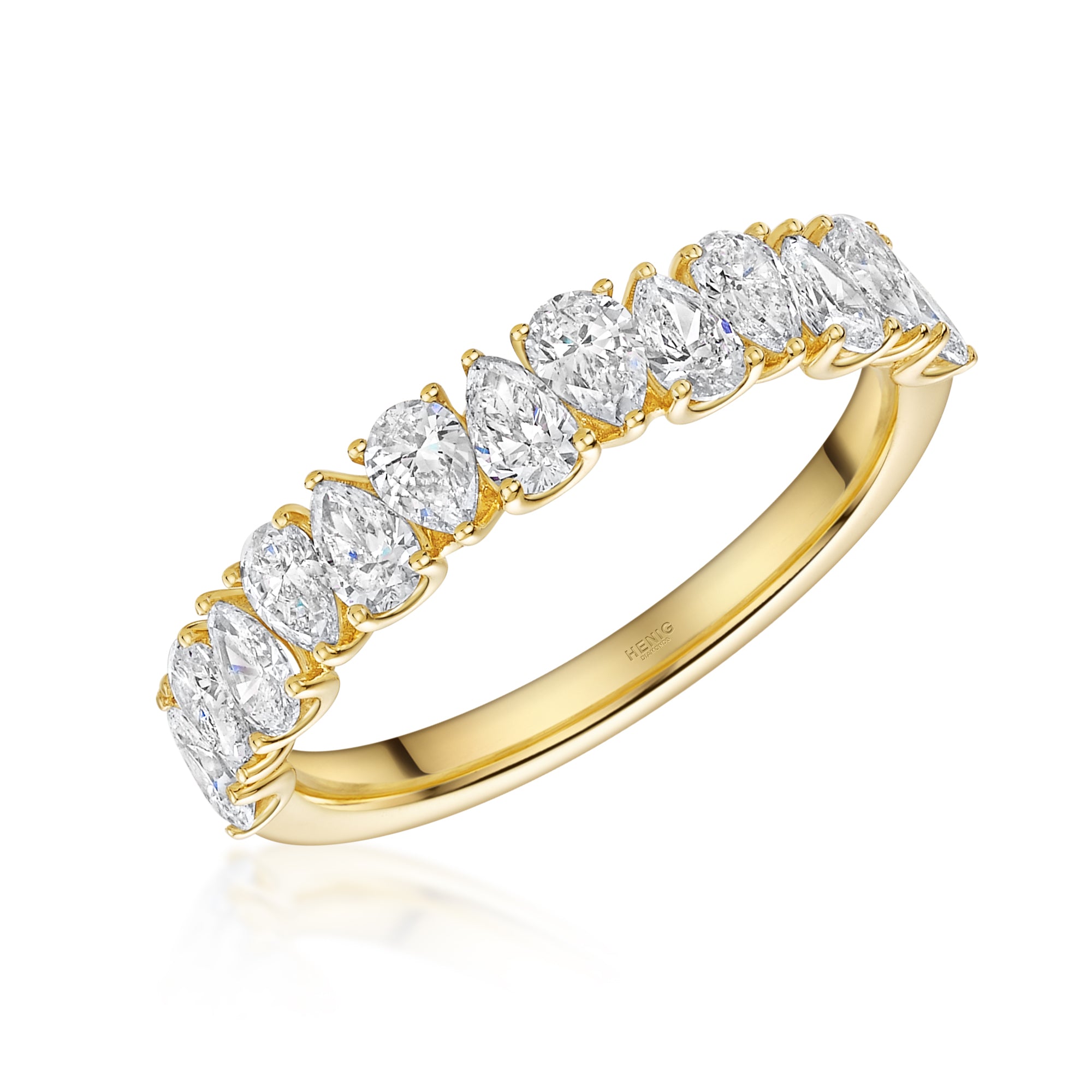 1.17ct Pear Diamond Eternity Ring - R103