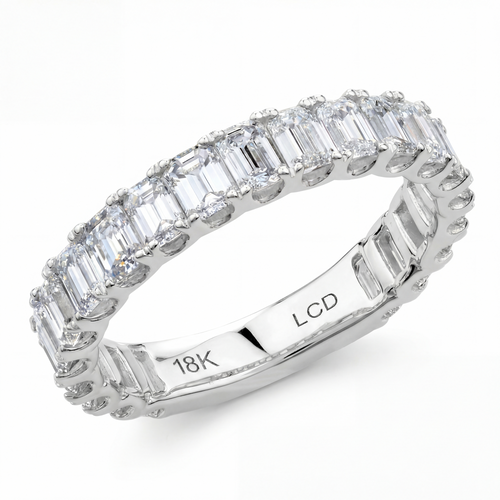 2.10ct Emerald Diamond Eternity Ring - R106