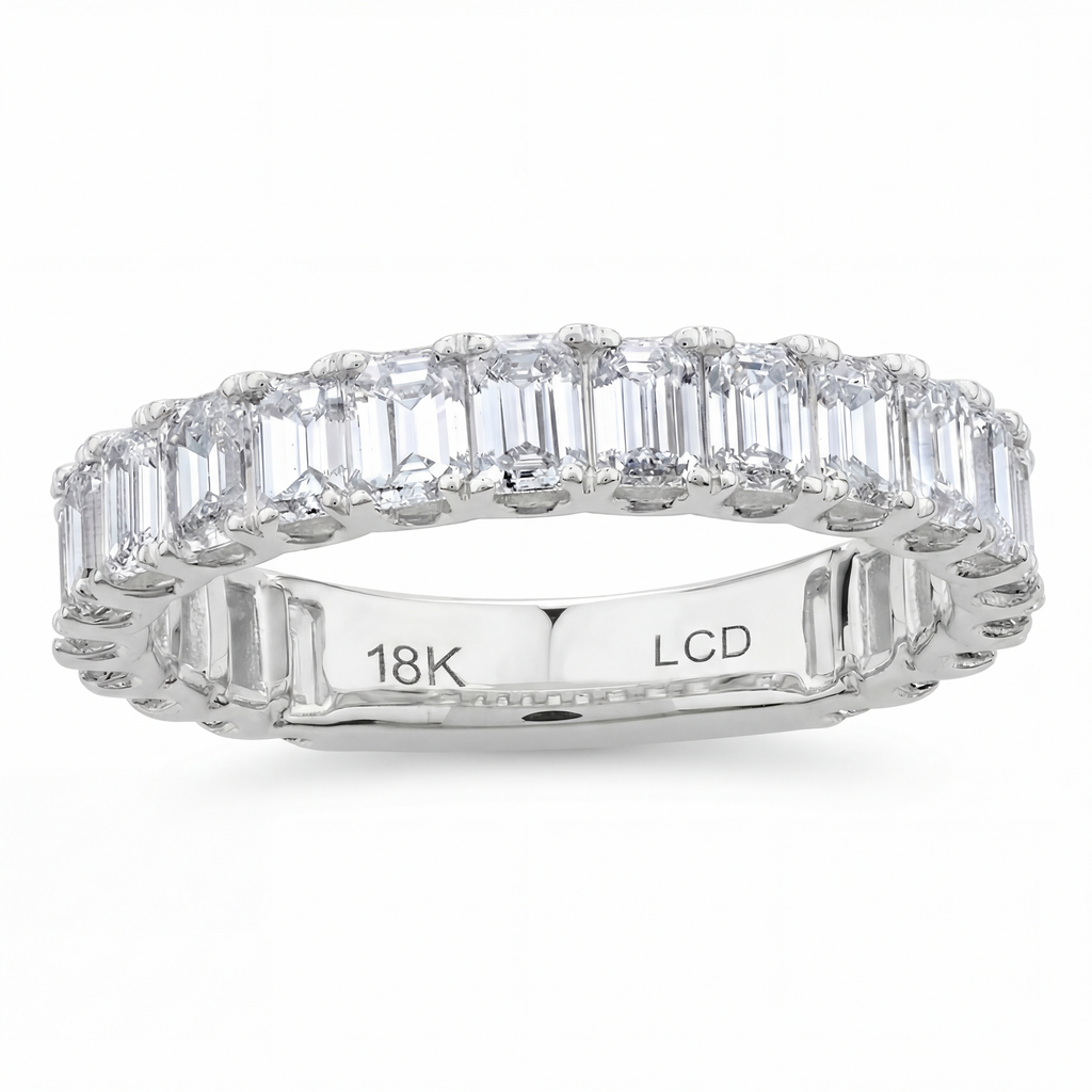 2.10ct Emerald Diamond Eternity Ring - R106