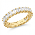 2.10ct Emerald Diamond Eternity Ring - R106
