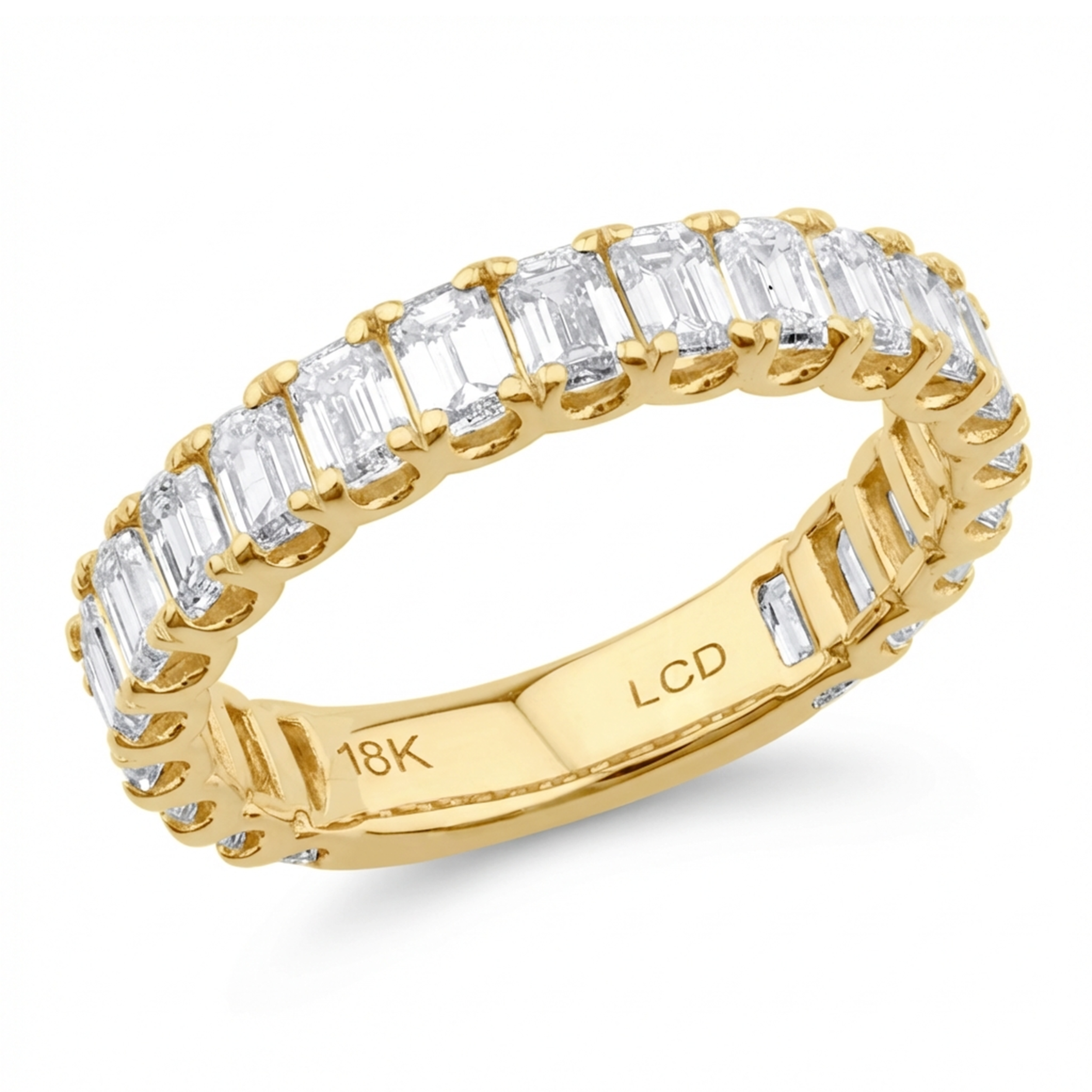 2.10ct Emerald Diamond Eternity Ring - R106