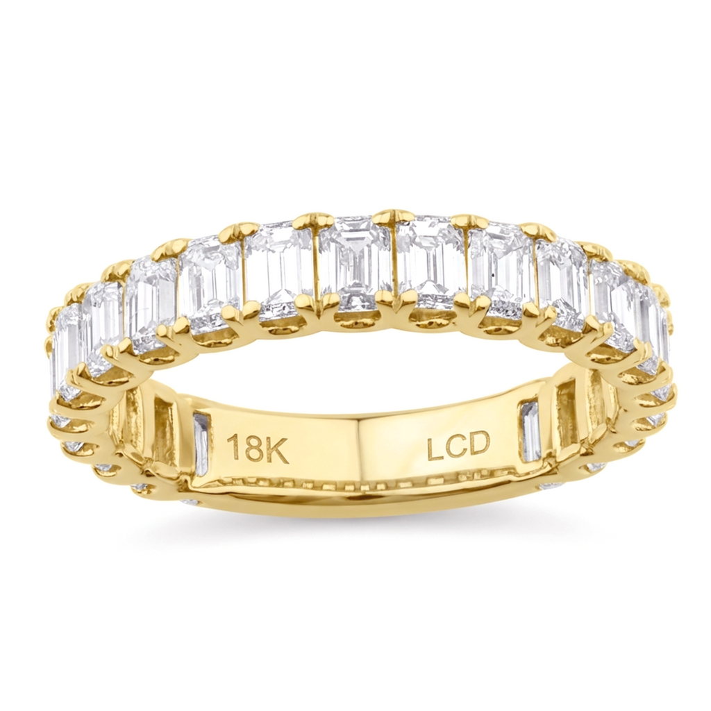 2.10ct Emerald Diamond Eternity Ring - R106