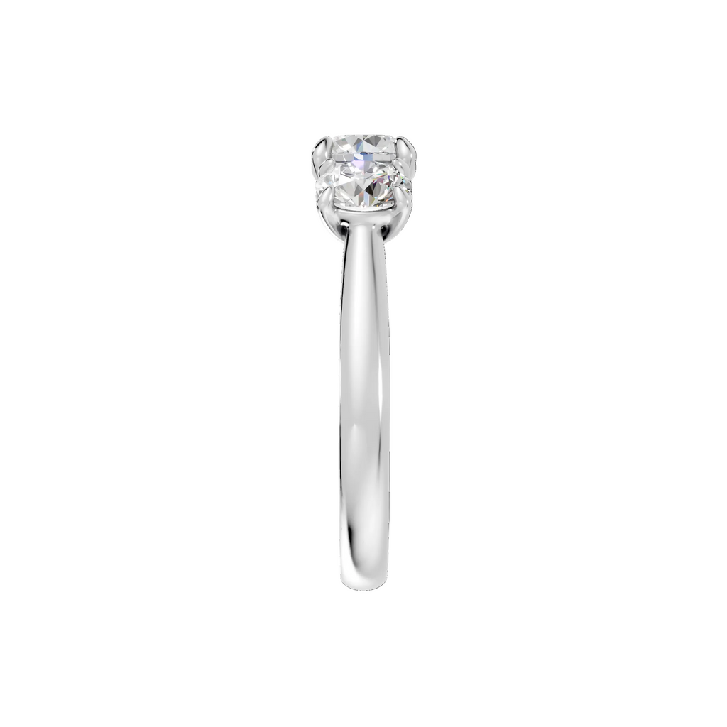 Round Diamond Trilogy Ring - R107