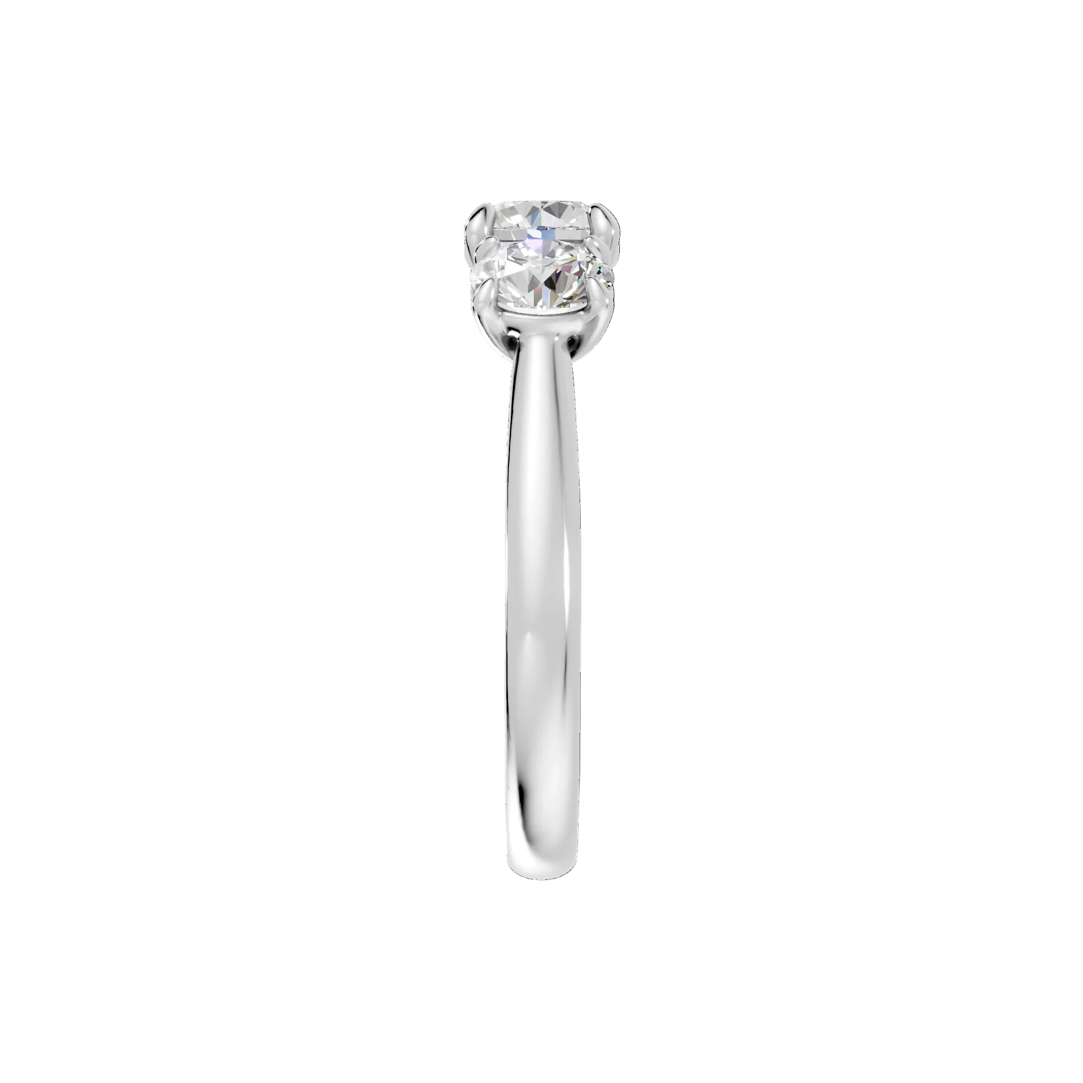 Round Diamond Trilogy Ring - R107