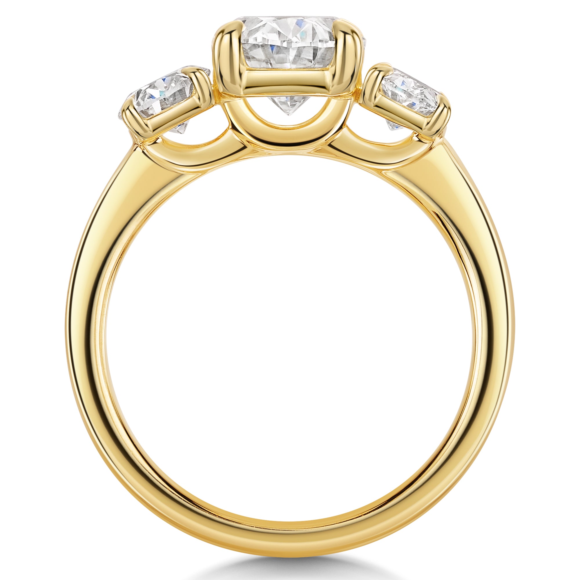 Round Diamond Trilogy Ring - R107