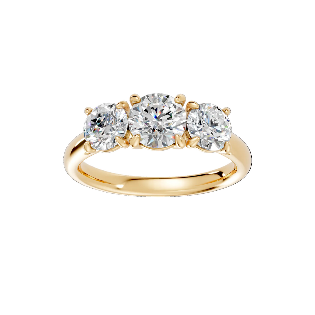 Round Diamond Trilogy Ring - R107