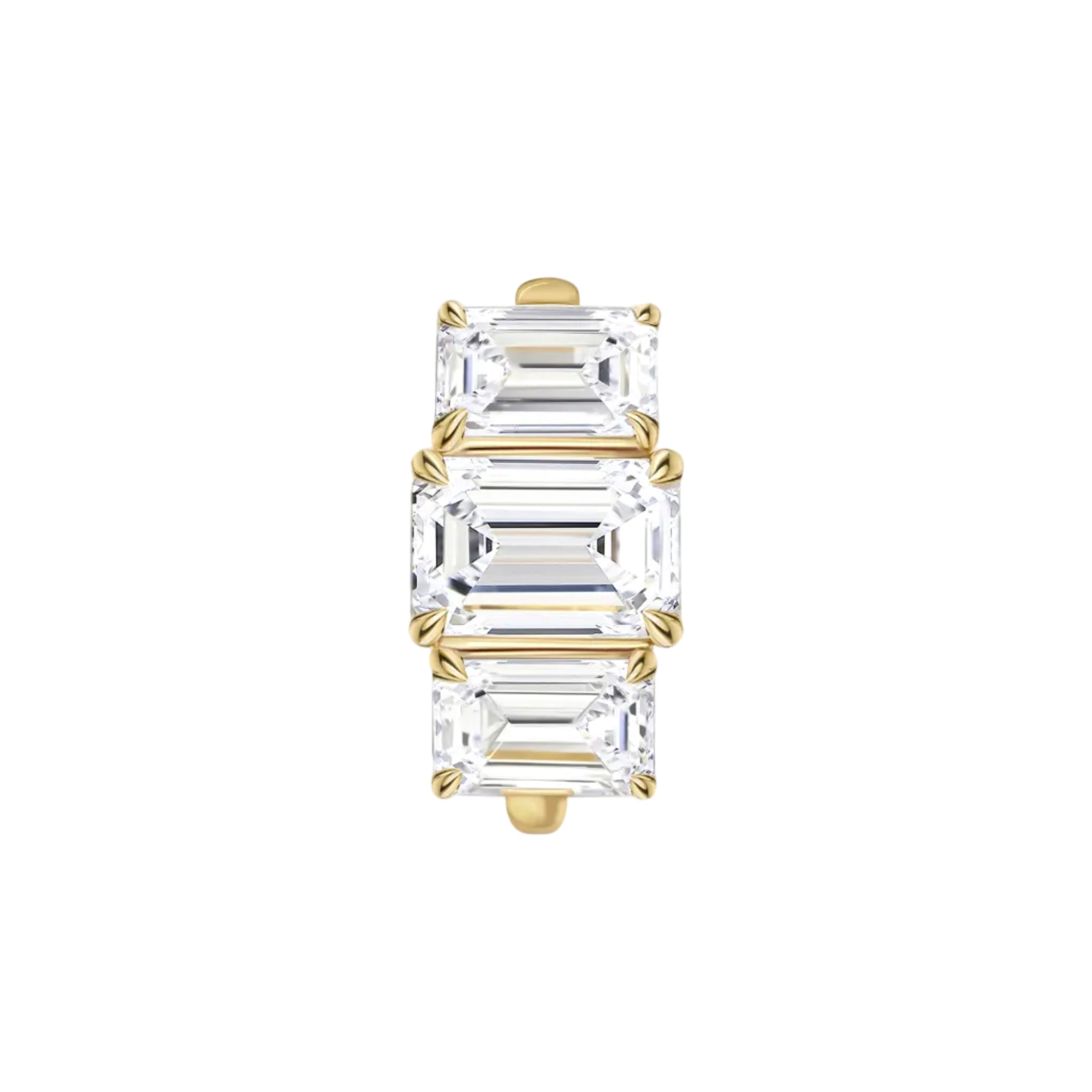 Emerald Diamond Trilogy Ring - R108