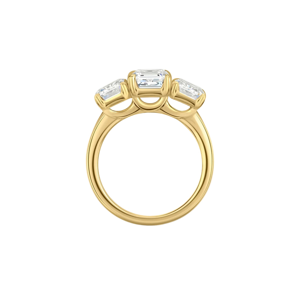 Emerald Diamond Trilogy Ring - R108