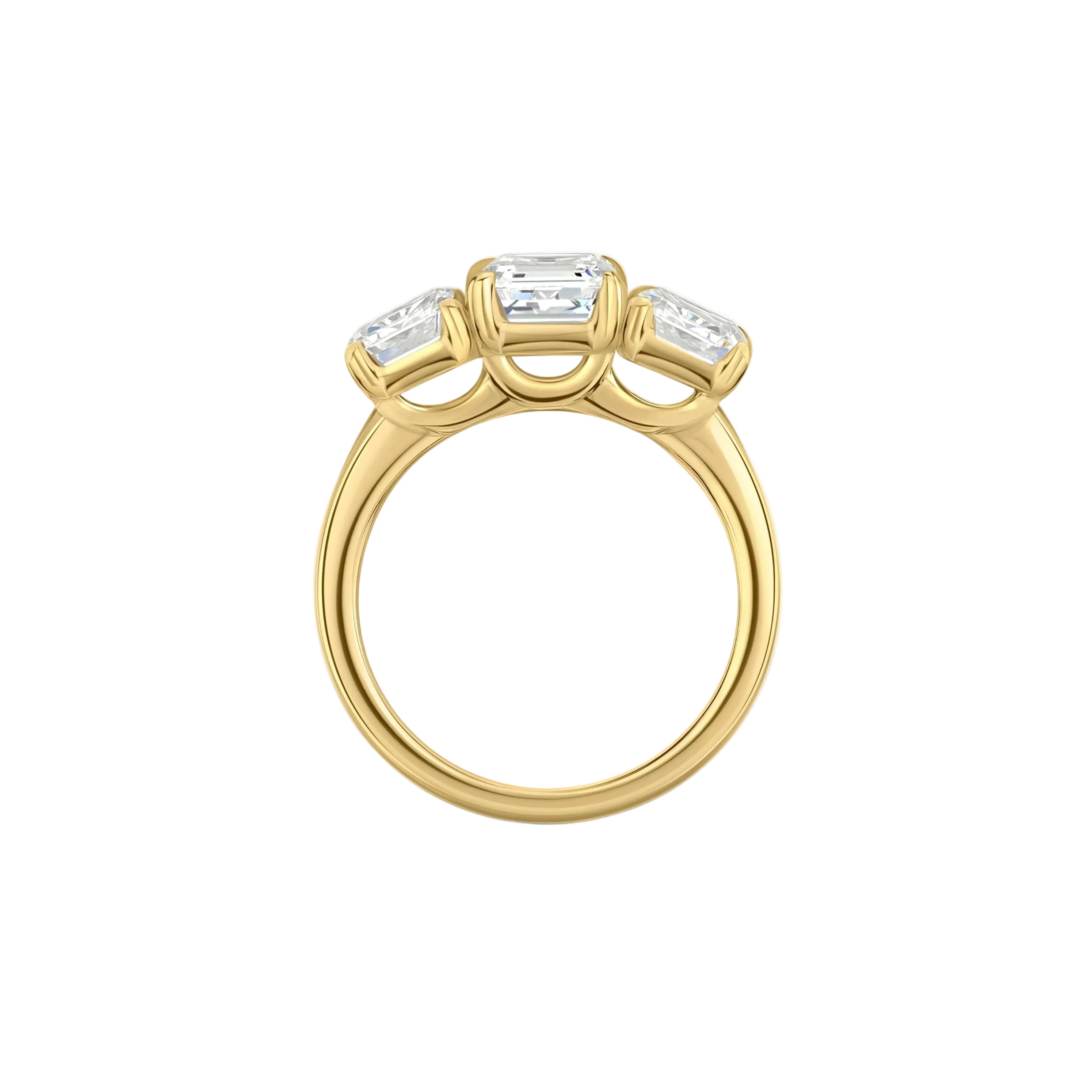 Emerald Diamond Trilogy Ring - R108