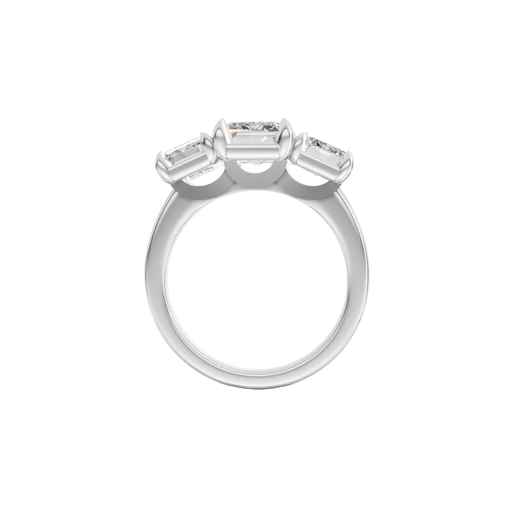 Emerald Diamond Trilogy Ring - R108