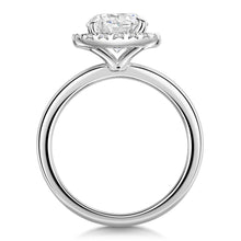 Round Diamond Halo Ring - R109