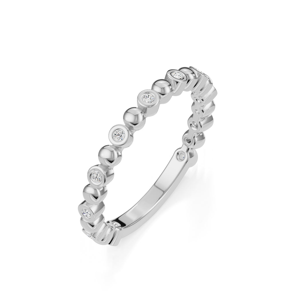 0.10ct Round Natural Diamond Eternity Ring - R1102