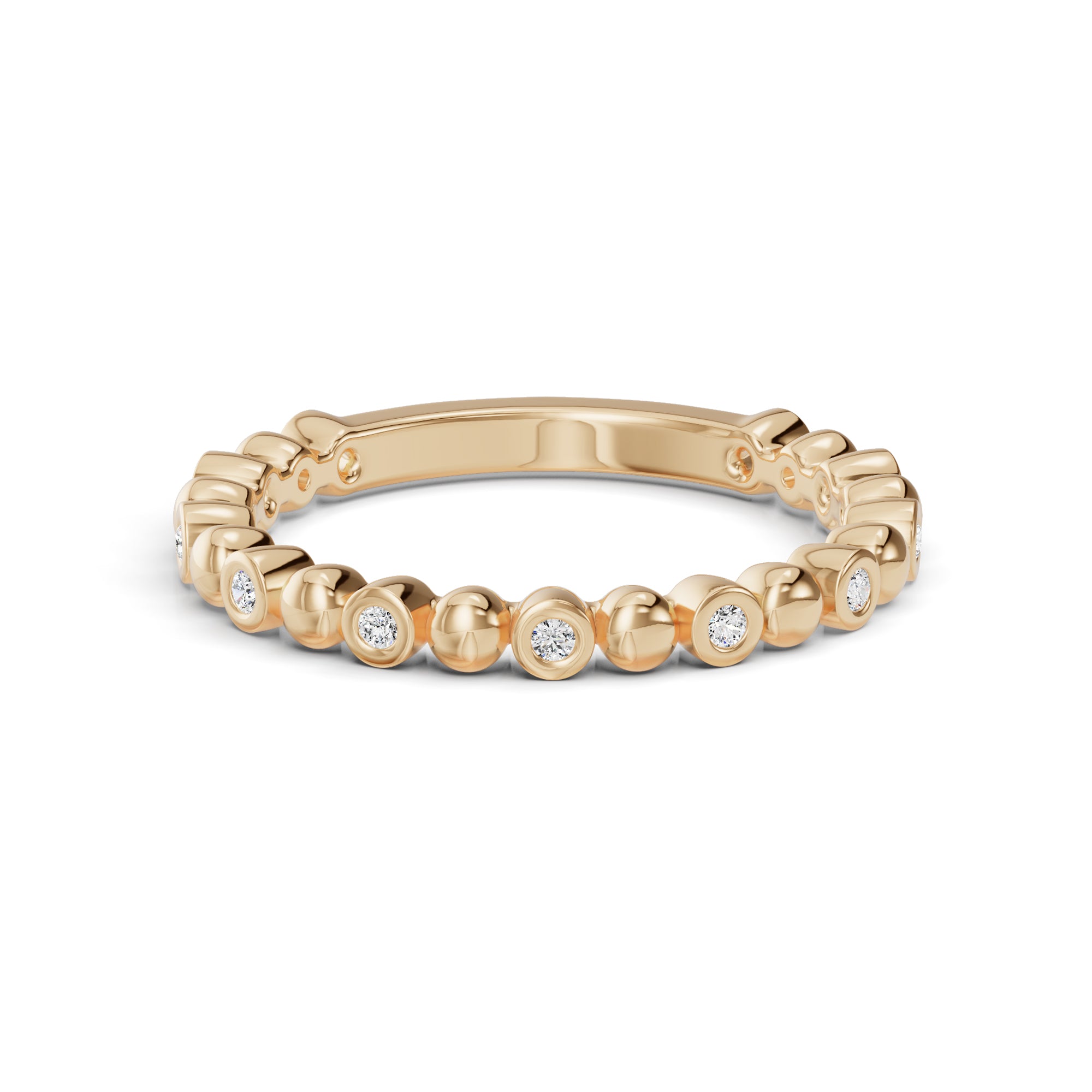 0.10ct Round Natural Diamond Eternity Ring - R1102
