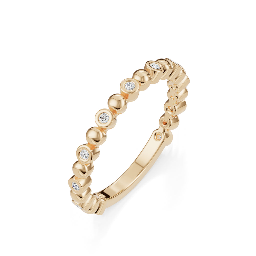 0.10ct Round Natural Diamond Eternity Ring - R1102