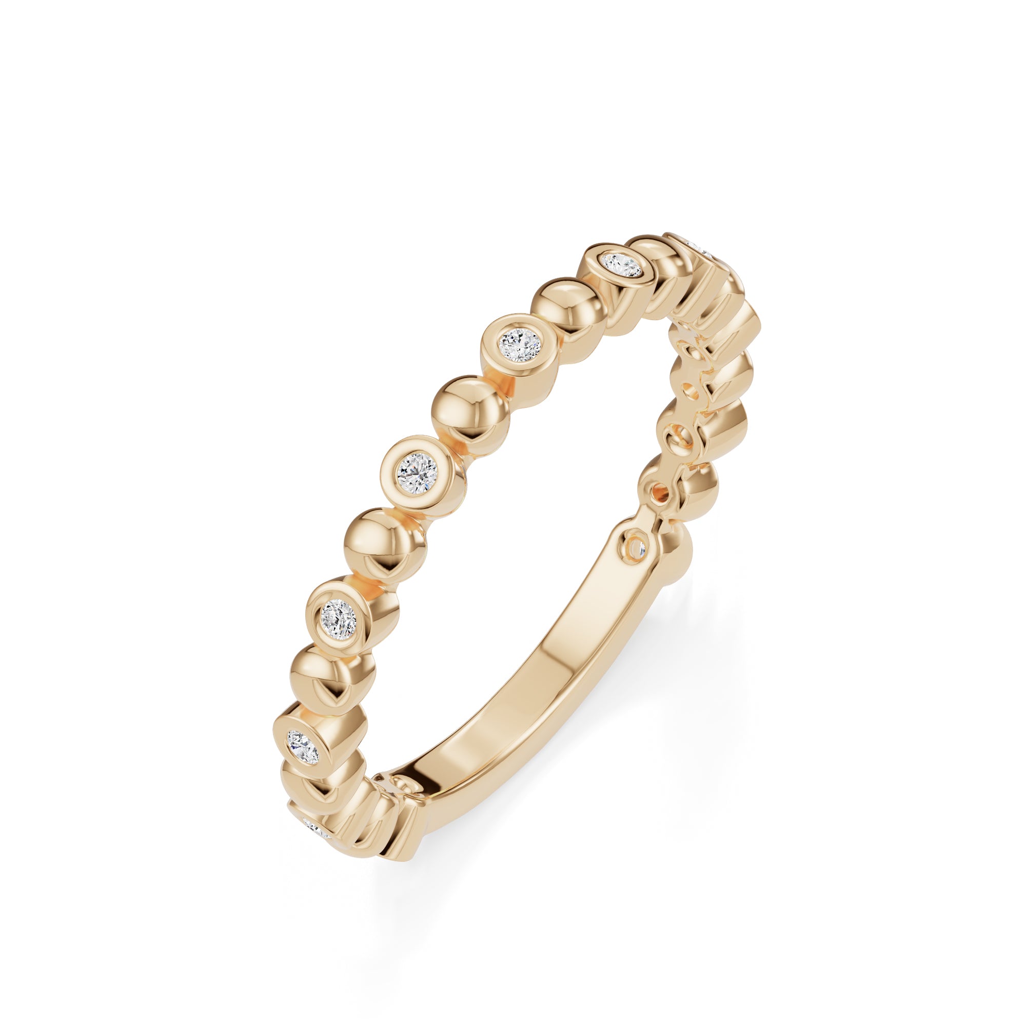 0.10ct Round Natural Diamond Eternity Ring - R1102