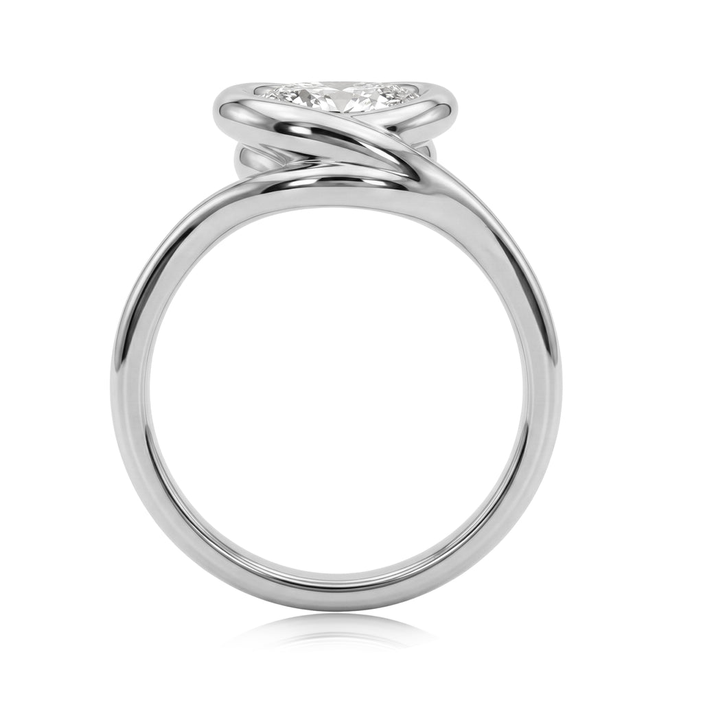 Pear Diamond Ring - Rl104 -18k
