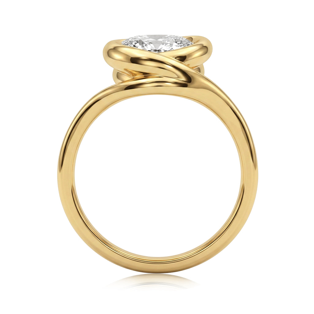 Pear Diamond Ring - Rl104 -18k