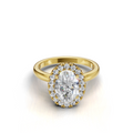 Oval Diamond Halo Ring - R111