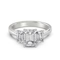 Emerald Diamond Trilogy Ring - R112