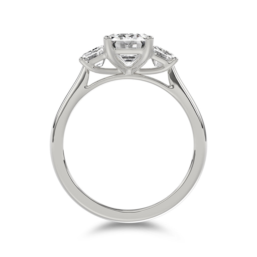Emerald Diamond Trilogy Ring - R112