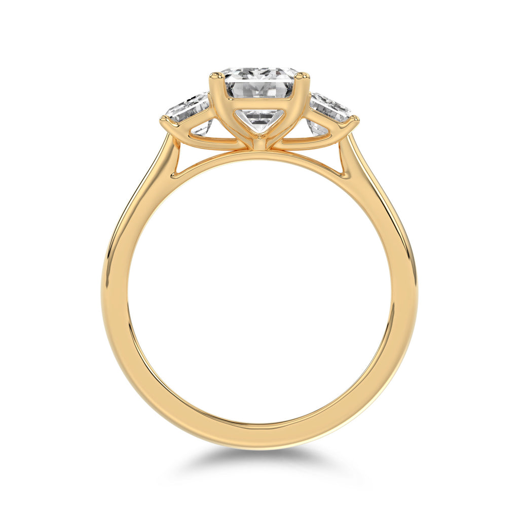 Emerald Diamond Trilogy Ring - R112