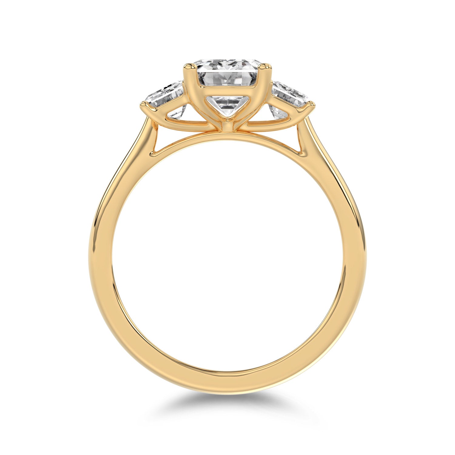 Emerald Diamond Trilogy Ring - R112