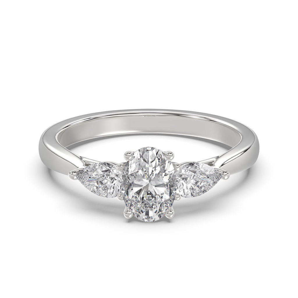Oval Diamond Trilogy Ring - R113
