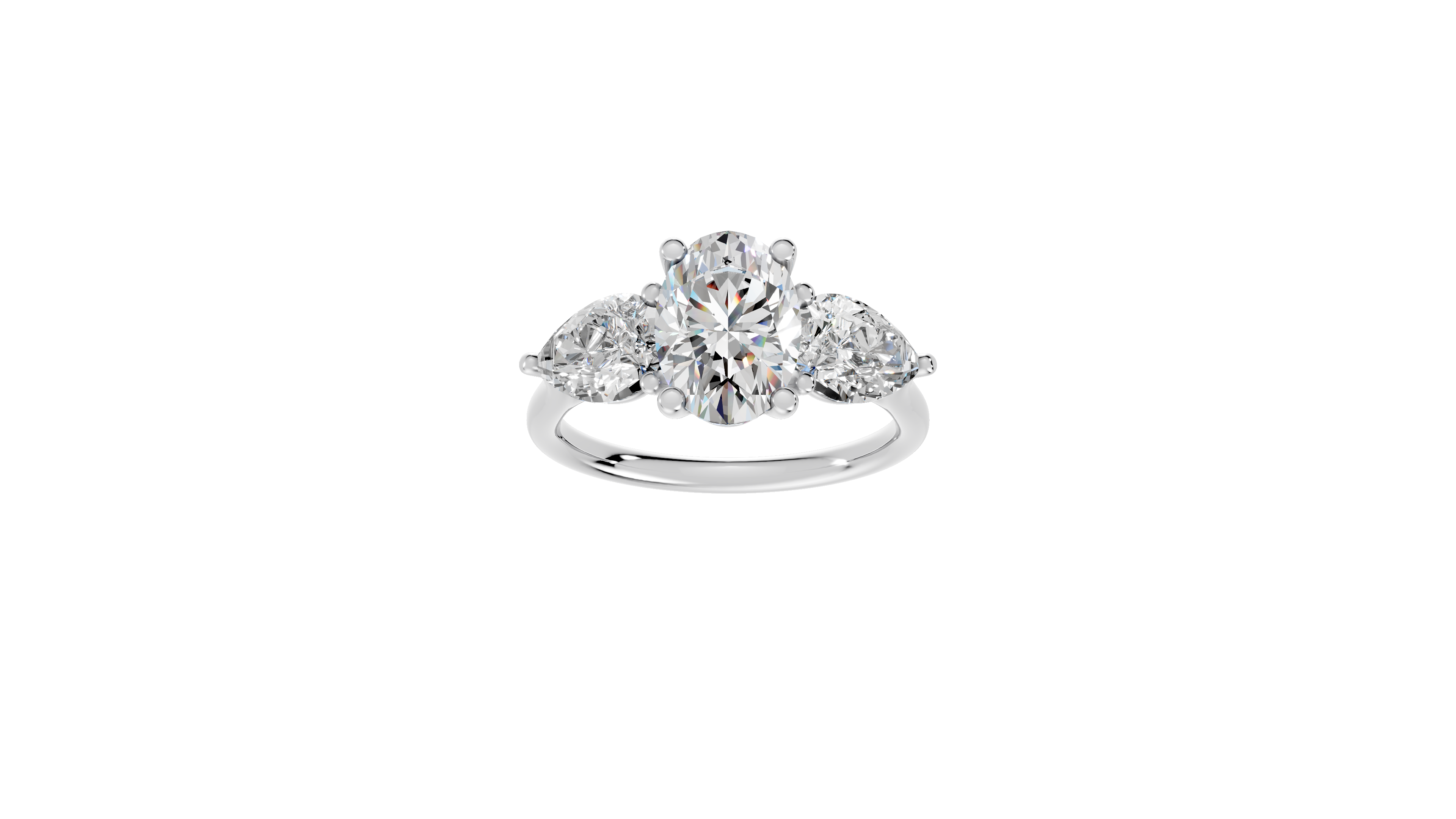 Oval Diamond Trilogy Ring - R113