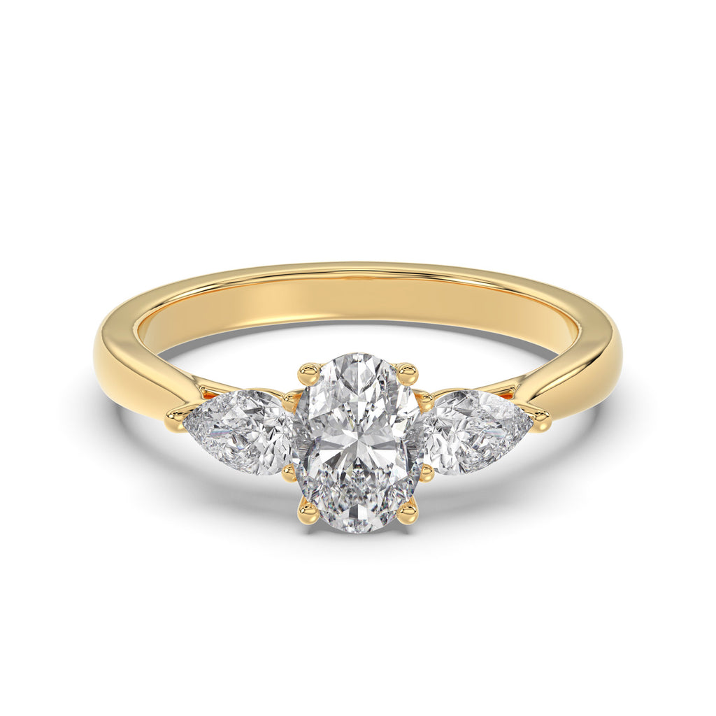 Oval Diamond Trilogy Ring - R113