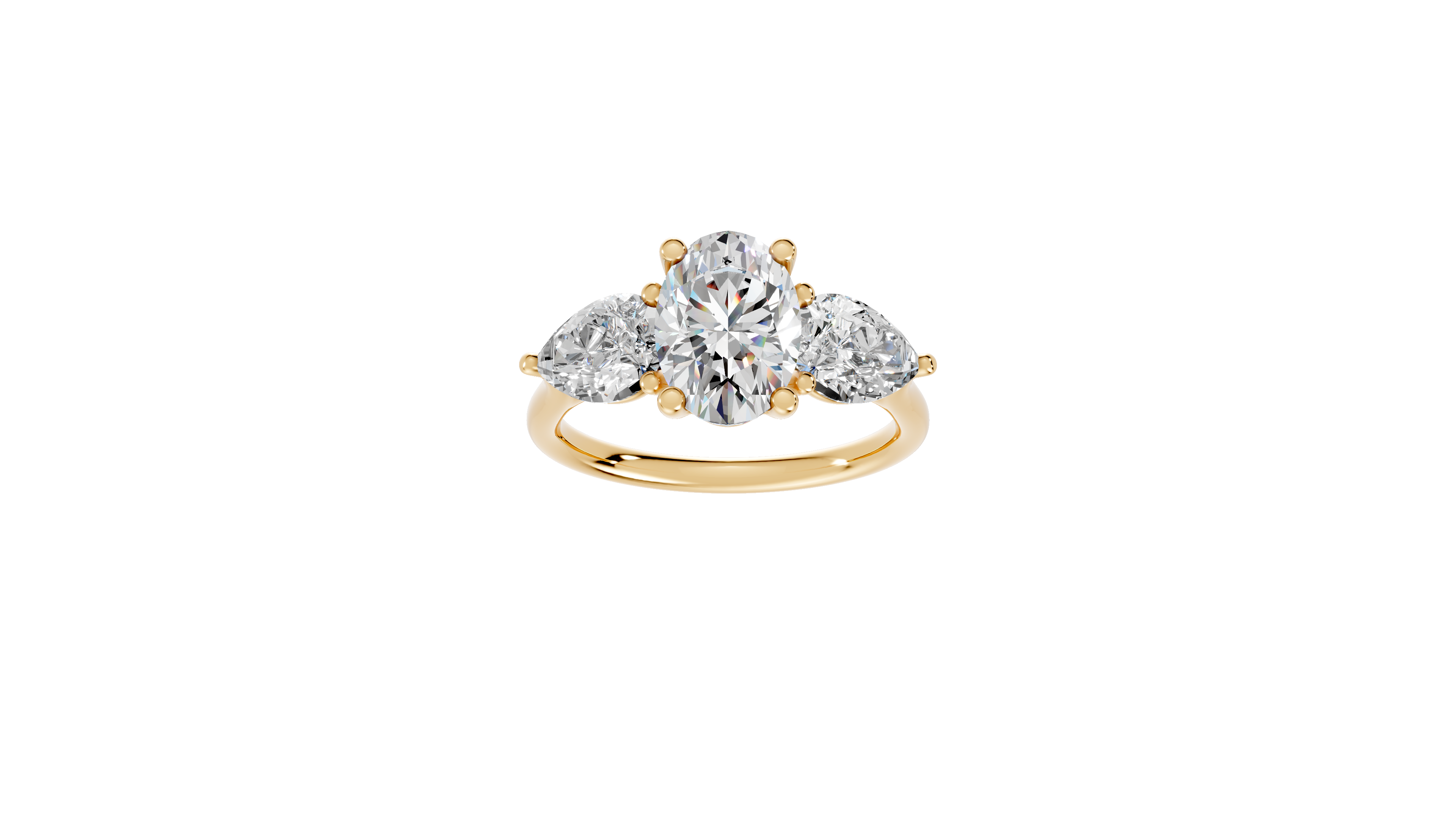 Oval Diamond Trilogy Ring - R113