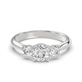 Round Diamond Trilogy Ring - R114