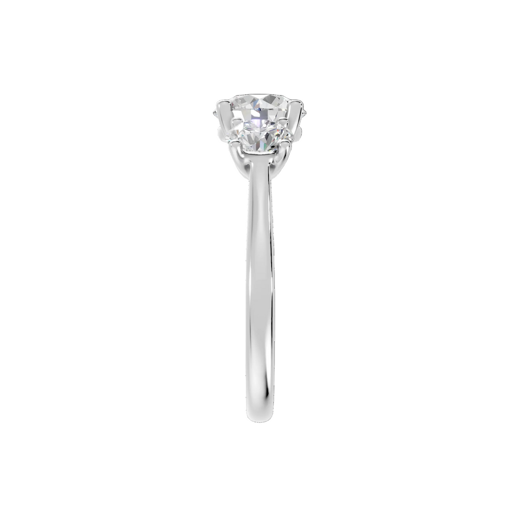 Round Diamond Trilogy Ring - R114