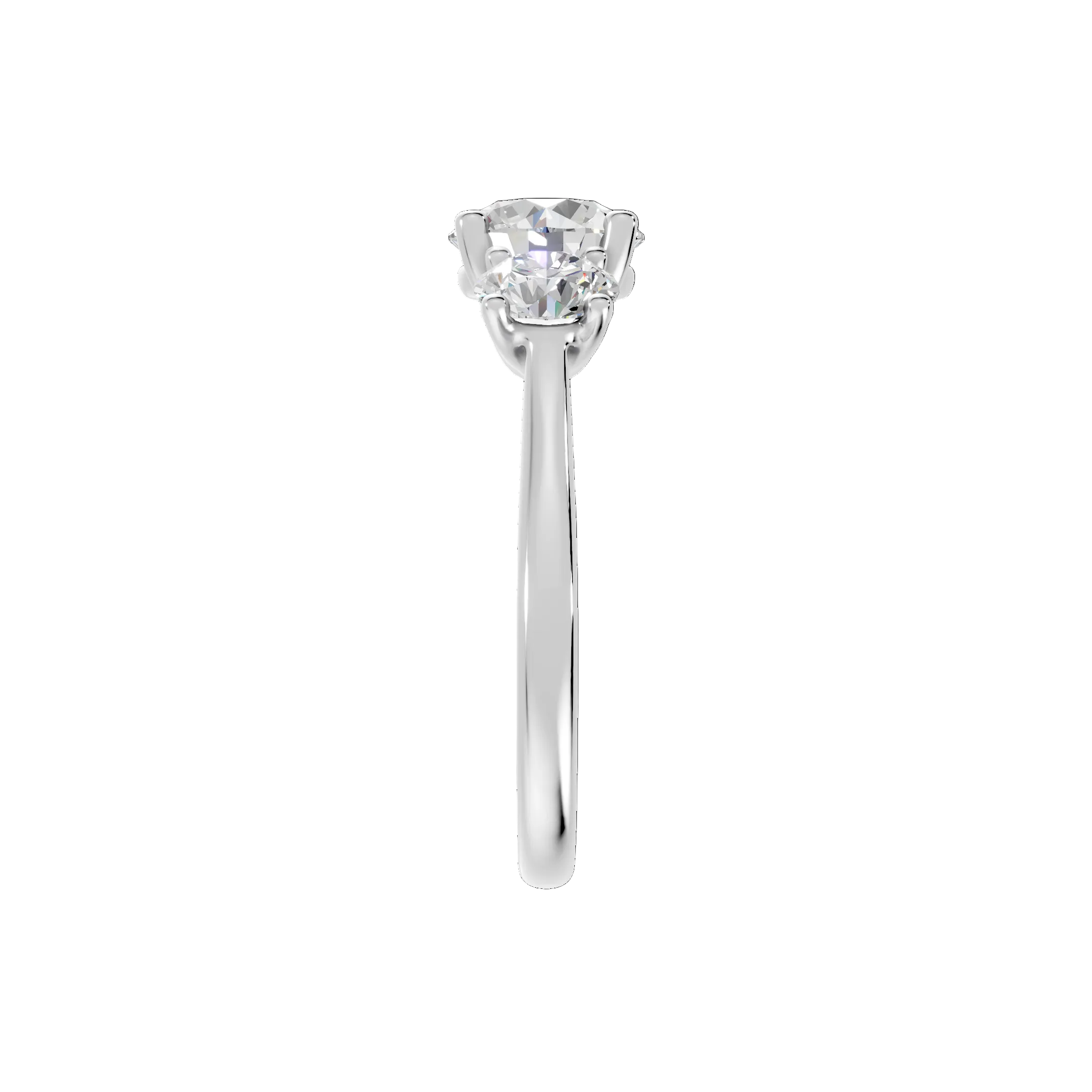 Round Diamond Trilogy Ring - R114