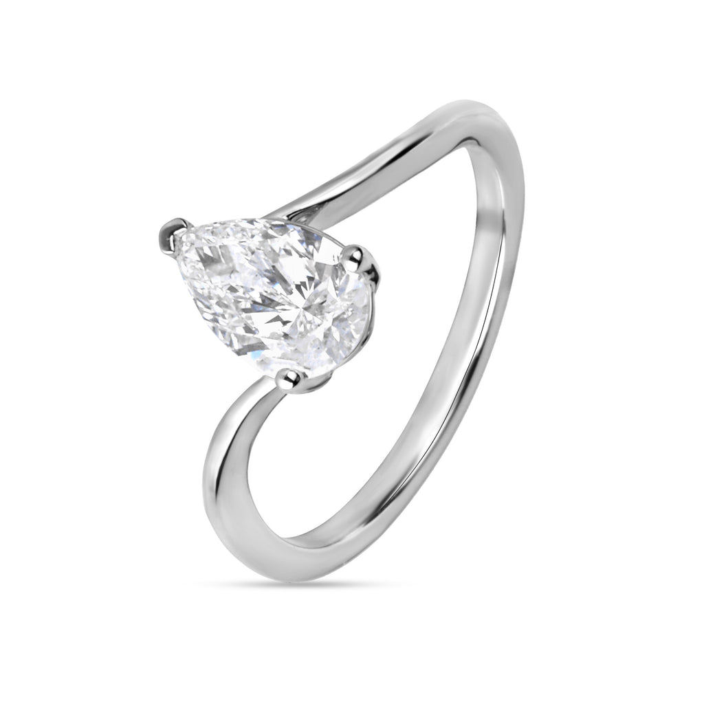 Pear Diamond Engagement Ring - R117