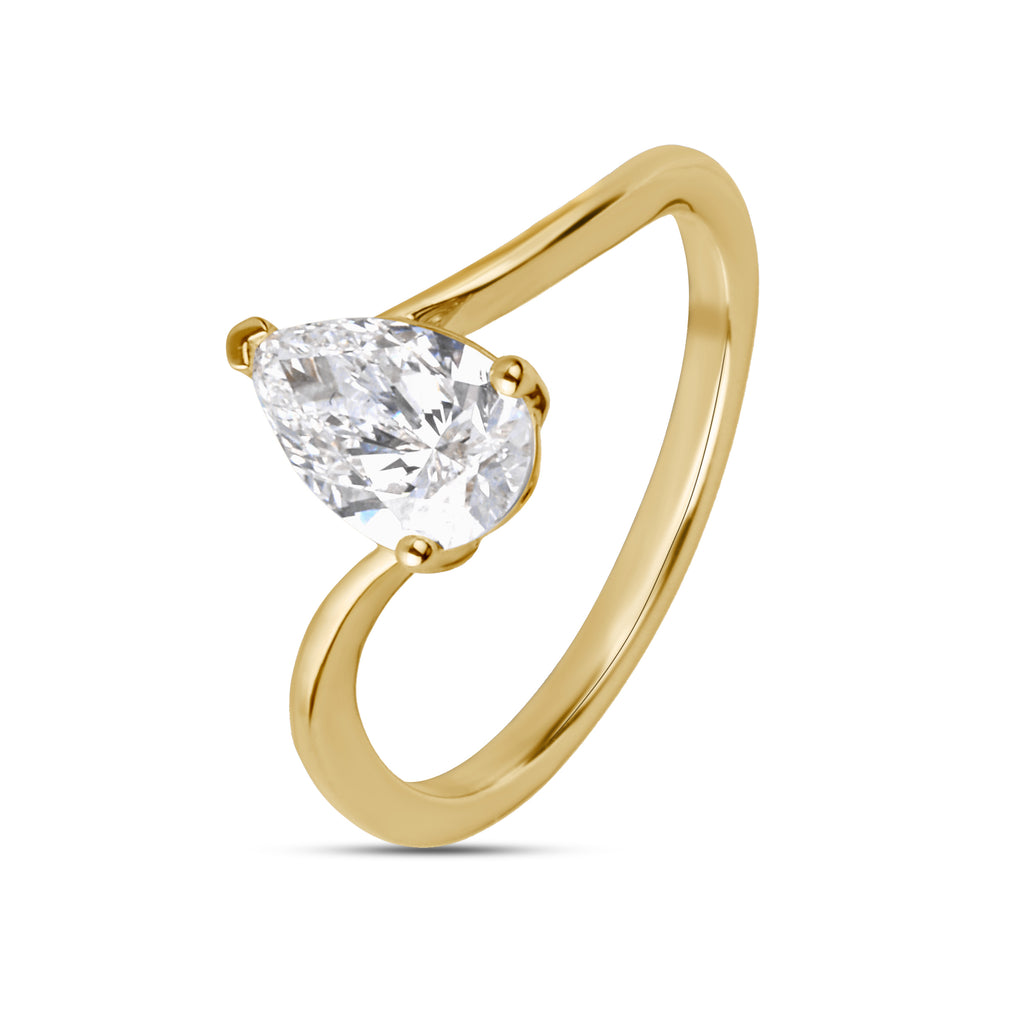 Pear Diamond Engagement Ring - R117