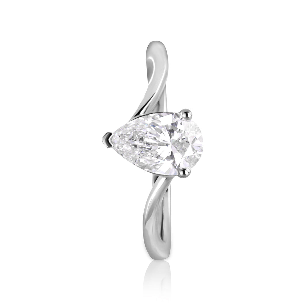Pear Diamond Engagement Ring - R117
