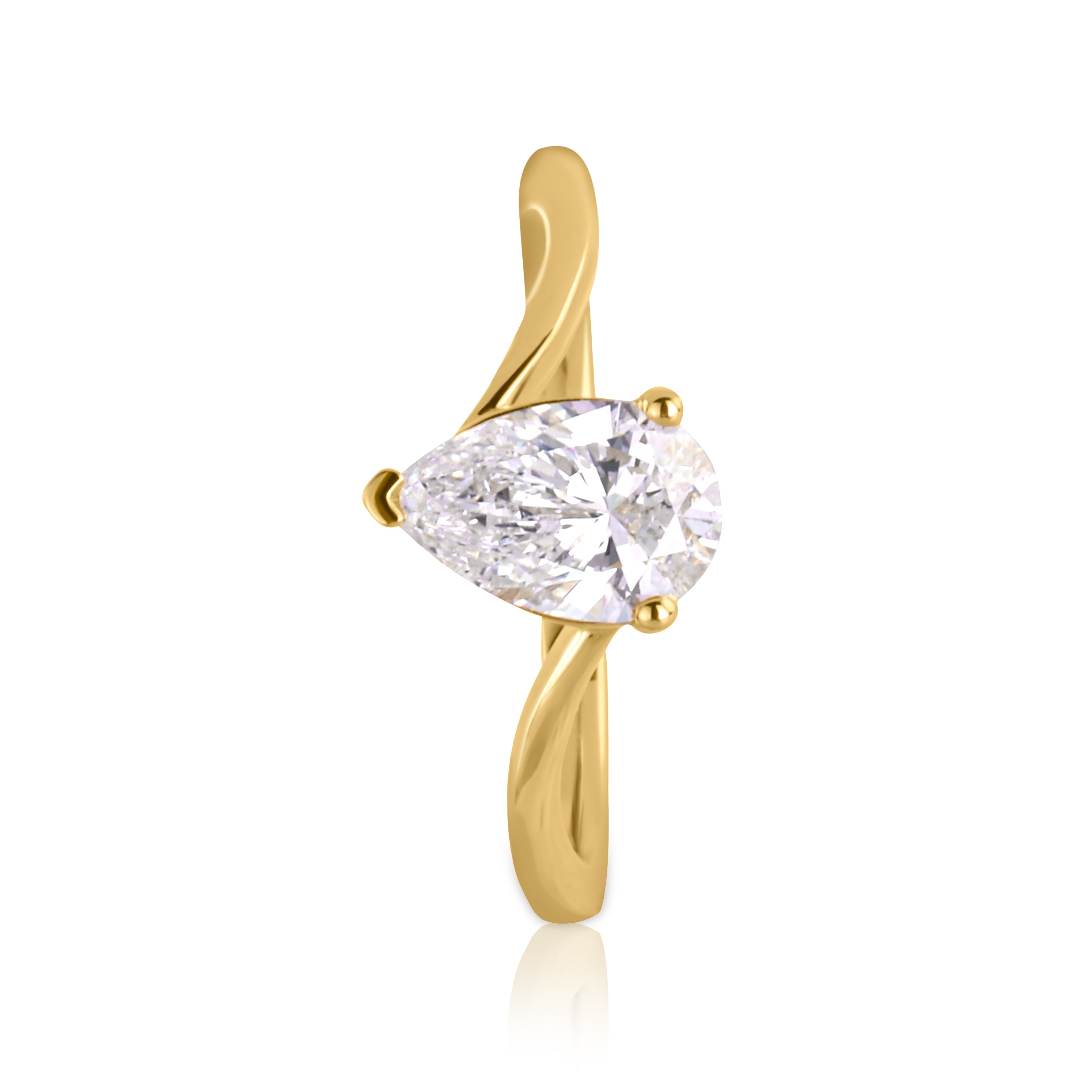 Pear Diamond Engagement Ring - R117