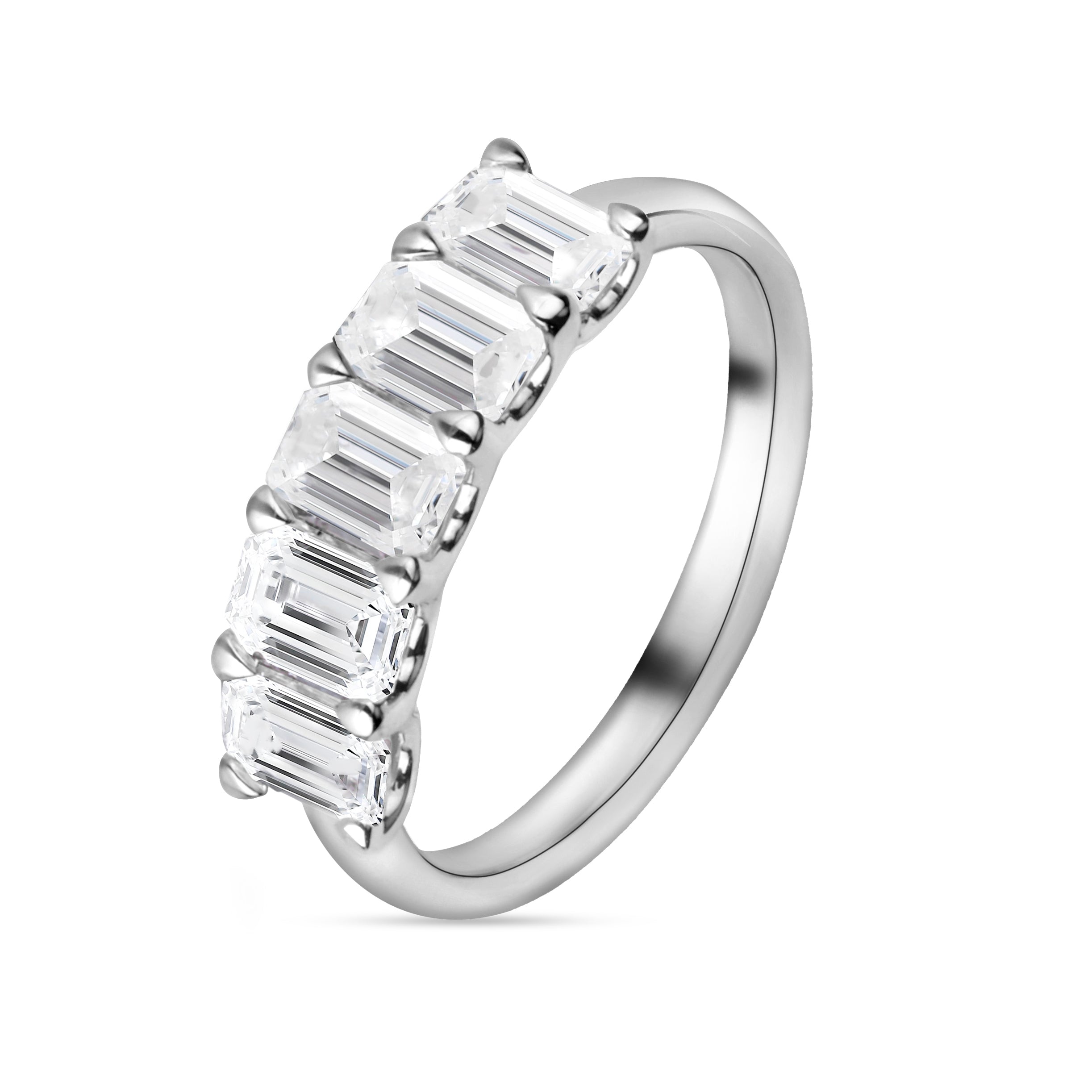 2.10ct Emerald Diamond Ring - R119