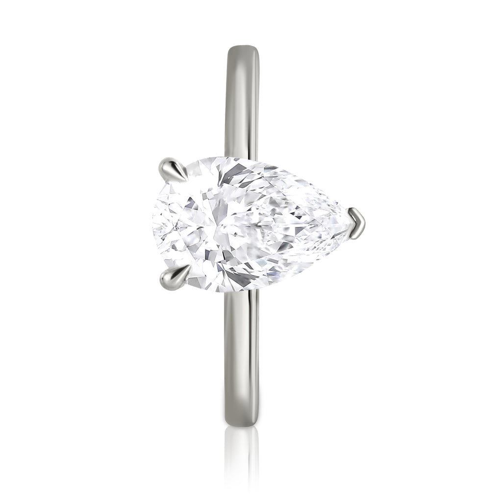 Pear Diamond Engagement Ring - R121