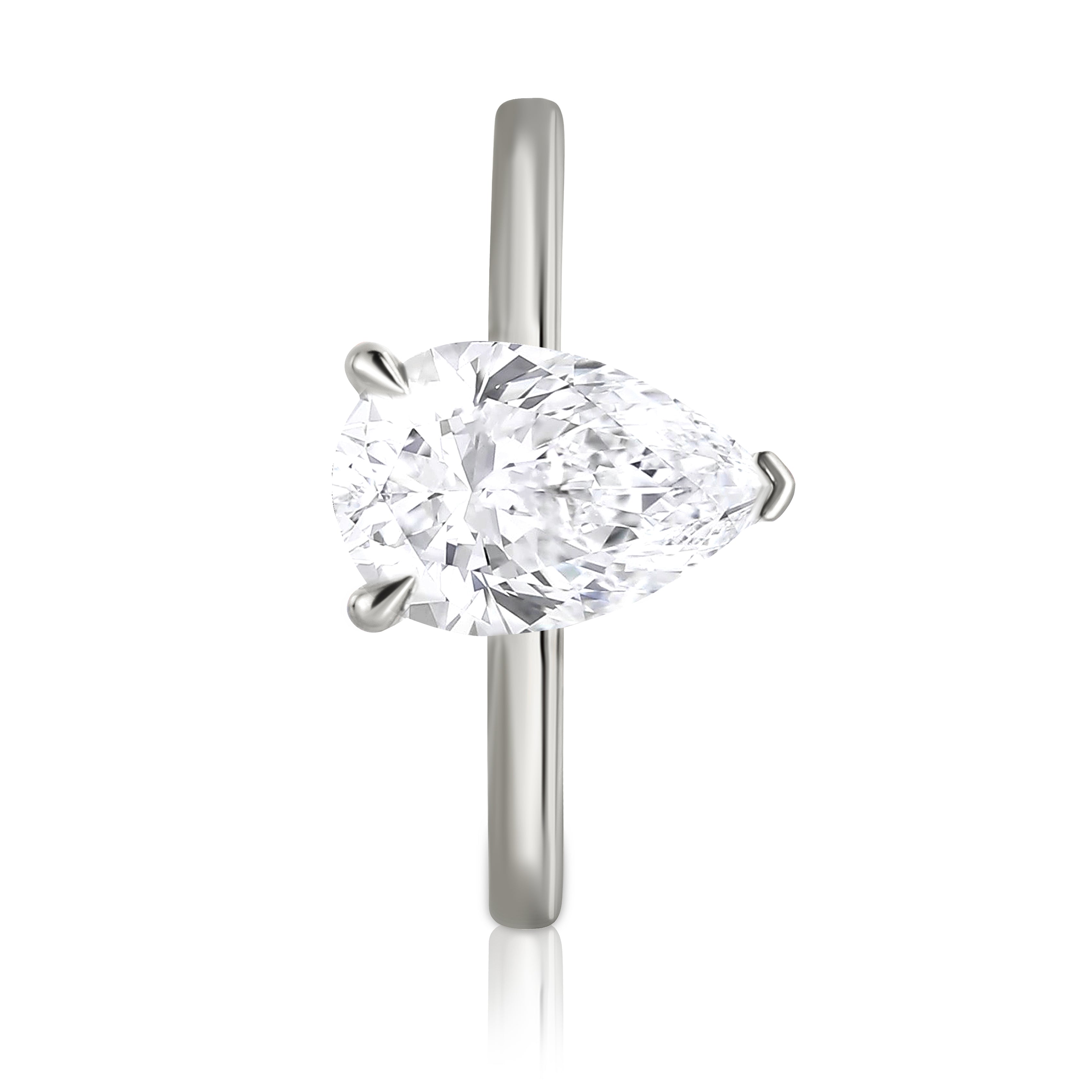 Pear Diamond Engagement Ring - R121