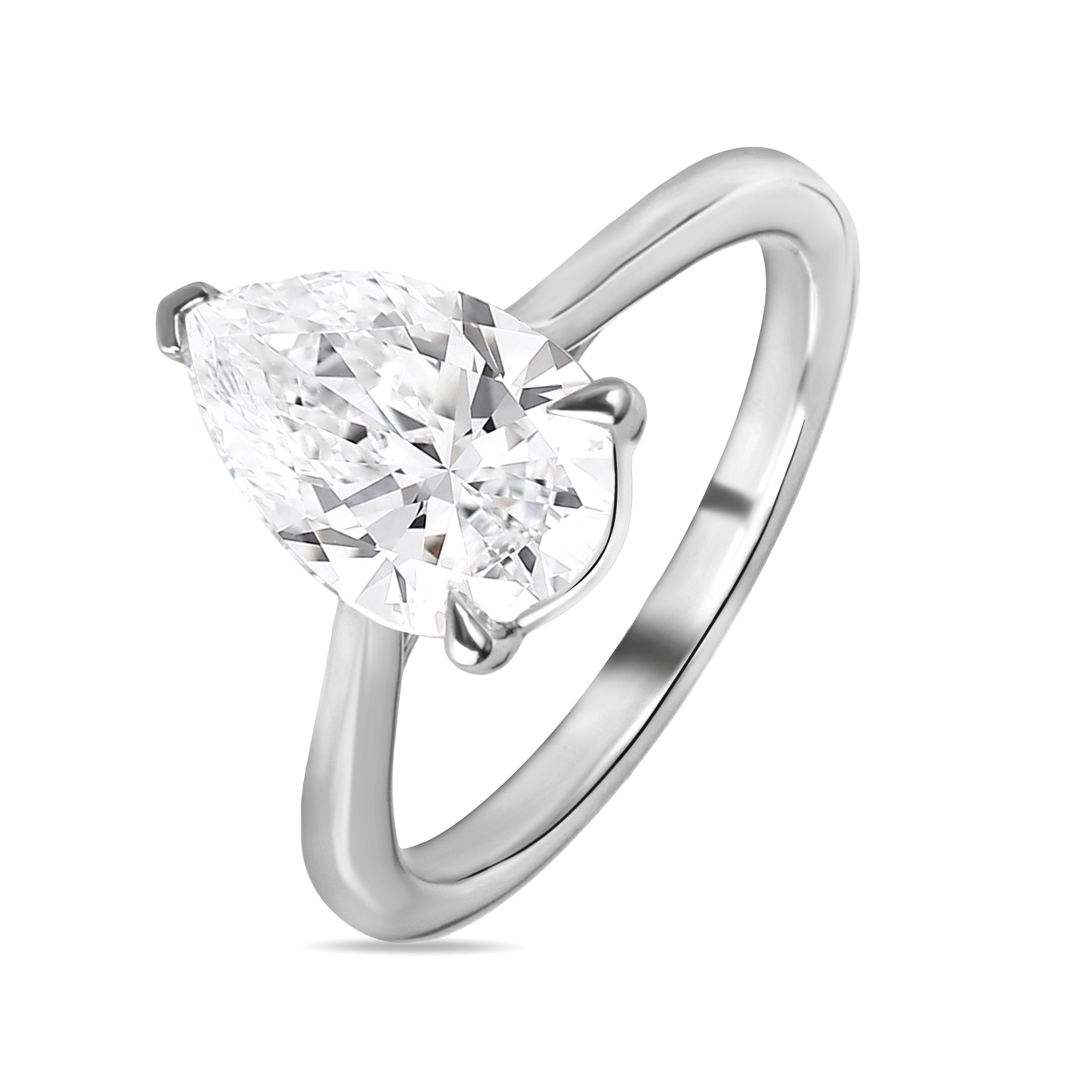Pear Diamond Engagement Ring - R121