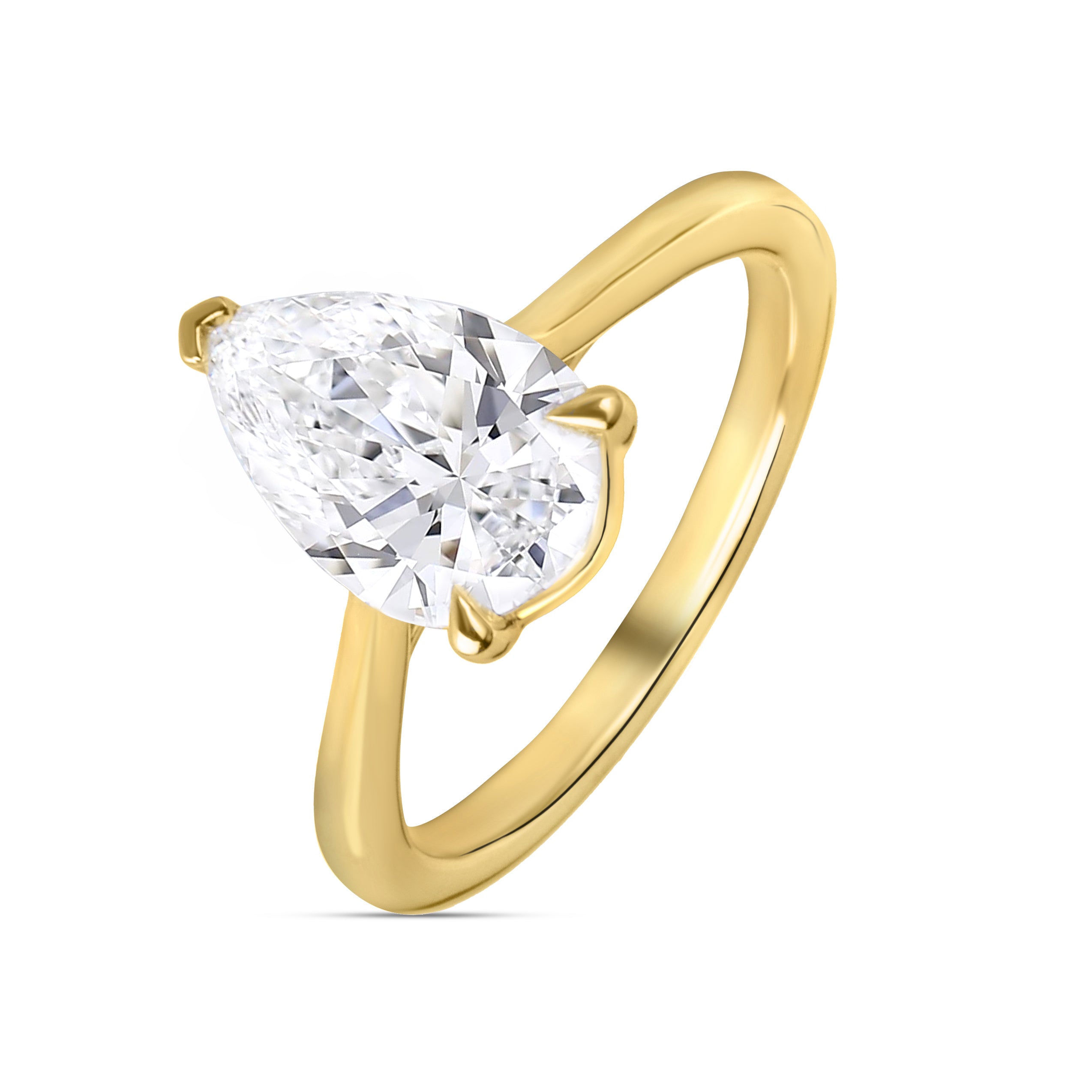 Pear Diamond Engagement Ring - R121